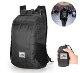 Mochila de senderismo impermeable plegable negro