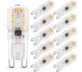 10pcs 2w G9 blanco cálido 3000k, bombilla led, bombilla halógena equivalente de 25w, 230v ac 180lm, haz ancho 360, base g9 [clase de energía A +] -...