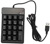 Teclado numérico con cable SSRGV Conexión USB negra Teclas en forma de U 19 Teclado numérico compacto Plug and Play para computadora portátil de es...