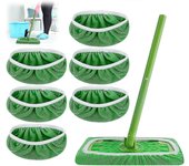 6pcs almohadillas de fregona de microfibra reutilizables para fregona de barredora swiffer, paños de barrido en seco y paños de fregado húmedos par...
