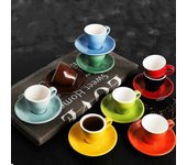 Macaron Espresso Negro Taza de Café Italiano Azul de cielo