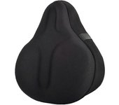 Cómoda cubierta de asiento de bicicleta estática grande ancha suave acolchada bicicleta ajuste de cojín para bicicletas 27.5*26*3.5cm
