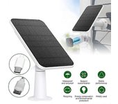 Paneles solares de 4W para Eufy Eufycam 2/2 Pro/2C/2C Pro/E Soporte de pared con 9,8 pies de potencia blanco 1pc