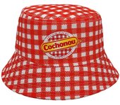Redkid Hermosos sombreros de pescador estilo cuadros rojos: sombreros Cochonou Bob para hombres, mujeres y unisex. Gorras Panamá Transpirables al A...