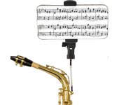 Soporte para teléfono de saxofón alto, clip de música de lira de saxofón de 4 mm de cabeza cuadrada