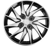 Tapacubo de 14 pulgadas para la caja de la rueda del automóvil para el accesorio de reacondicionamiento automático del cubo del automóvil (negro pl...
