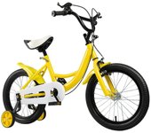 Bicicleta 3 en 1 para niños de 16 pulgadas, bicicletas para niños y niñas con ruedas de apoyo Amarillo 16 Inch