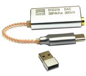 Dac Es9318 USB Tipo C Adaptador de auriculares Hifi Decodificación Adaptador de amplificador Tarjeta de sonido para Android Tipo C a