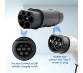 Adaptador de cargador de vehículos eléctricos de GBT a tipo 2 IEC 62196 a GB Adaptador convertidor de cargador de vehículos eléctricos estándar de ...