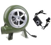 Ventilador soplador eléctrico Ventilador de barbacoa 100v 220v para ventilador de barbacoa Adaptador del Reino Unido ajustable 40W-UK