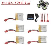 Batería Lipo actualizada de 3.7v 800mah + cargador 5 en 1 para Syma X21 X21w X26 Rc Quadcopter Drone Accesorios de repuestos Rojo China