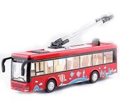 Juguetes para niños Aleación Sightseeing Bus Modelo 1/32 Trolebús Tranvía Diecast Vehículos de autobús Juguete de coche con luz