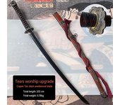 Redkid Sekiro Shadows Die Twice Undead Cut Ebony Blade High-end Collection Katana Handcrafted Battle Damaged Edition Tachi Cosplay Prop Cuchilla de...