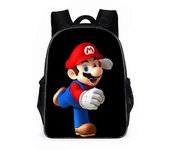 Niños Super Mario 3d Impresión Mochila Divertida Primaria Estudiante Escuela Bolsa Mochilas para Niños Niñas