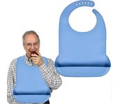 Baberos para adultos, baberos de silicona Food Crumb Catcher, baberos ajustables para adultos para hombres Wome