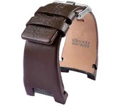 Correa de cuero con muescas de 32 mm para correa de reloj diesel DZ1216 DZ1273 DZ4246 Marrón-Llanura