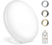 Lámpara de luz diurna y terapia de luz con función de memoria, 3 colores de luz y 5 intensidades de luz ajustables, lámpara de espectro completo si...