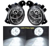 Izquierda + derecha para Nissan Qashqai Qashqai + 2 J10 Car Led H11 Luz antiniebla 12v 2007 2008 2009 2010 2011 2012 2013 LED blanco
