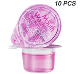10 piezas de enjuague bucal desechable Agua Jelly Cup Limpieza bucal portátil para viajar Sabor a rosa 10pcs