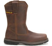 Caterpillar Adult Mens Wellston Pull On Botas de trabajo con punta de acero Marrón oscuro US 13