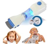 Aspiradora eléctrica para piojos Liendre Peine Cepillo Pet Dog Filtro Removedor de pulgas Tratamiento GDM UK Plug