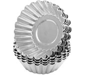 30pcs Egg Pie Mold AntiAdherente de aluminio Cupcake Cake Cookie Pudding Tin Mold ForRado Mold Tin Baking Tool