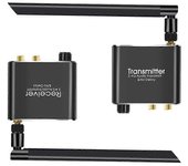 Transmisor y receptor inalámbrico de música de audio de 50M 2.4G con adaptador de audio inalámbrico R / L de 3.5 mm para DVD, TV, CD de computadora...