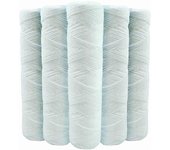 Juego de 5 cartuchos de filtro de agua en espiral anti sedimentos 9 pulgadas 3/4 - 5 micras compatibles con filtros de 10 pulgadas fabricados en Fr...