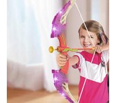 Arco Y Flechas De Los Niños Set Con 3 Flechas De Ventosa, Objetivos Dorlach, Juguetes De Interior Y Exterior Para Niños Niños Niñas KJFQ Rosa