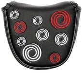 Golf Head Cover Golf Mallet Putter Covers Leather Headcover Cierre magnético Negro