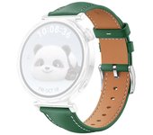 Para Huawei Watch GT 5 41 mm / GT 4 41 mm Correa de repuesto 18 mm Correa de reloj de cuero de vaca genuino Verde