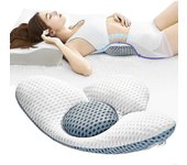 Almohada lumbar Ortopédica Columna lumbar Soporte para dormir Almohada de cama de soporte lumbar para la ciática Embarazo Dolor de cadera o pierna