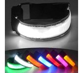 Seenlin Reflex Recargable - Pulsera LED / Banda Reflex que brilla Rosa Rosa 35*2.5cm