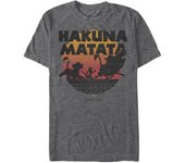 Rey León Hakuna Matata Sunset Circle Graphic Camiseta Carboncillo Brezo Grande-ob39 M