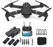 4K Drone E58 Plegable Remoto Quadcopter Cámara de Alta Definición Wifi Video en Vivo 4K three-battery set
