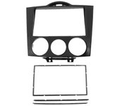 Fascia de radio estéreo de automóvil 2Din para RX-8 RX8 2003-2008 Tablero de video Reproductor de DVD Panel Frame Montaje de montaje Negro