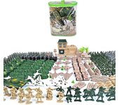 Conjunto de figuras de soldados del ejército, 400pcs figuras de juguete de soldado militar, juego militar de lujo con soldados, aviones, helicópter...