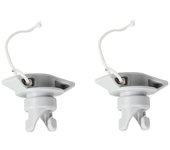 2 piezas de 8 agujeros inflables de la tapa de la válvula de aire del barco Accesorios del kayak del barco de la tapa de la válvula de aire inflabl...