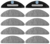 10 piezas de almohadillas de fregona para iRobot Roomba Combo I5, I5+,J5, J5+ Robot Aspirador de Microfibra Lavable Reus Gris
