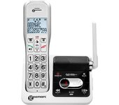 Geemarc Teléfono fijo para personas mayores con volumen ajustable hasta 50dB, blanco
