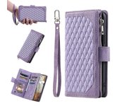 Gangxun Funda para Samsung Galaxy A72 5G Cubierta con cremallera con correa para la muñeca Estuche de billetera Correa de mano Cremallera magnética...