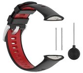 Pulsera de reloj Correa protectora de silicona impermeable para Polar Vantage V2 Negro rojo