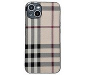 Funda de diseño de lujo para Iphone 13 para mujeres, clásica funda de cuero a cuadros estilo Pu Slim Fit Ultra Phone Case compatible con Iphone 13