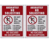 2 piezas absolutamente no solicitando letrero de puerta no toque señal de campana letrero de puerta principal Multi 14.00X9.50X0.10CM