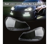 Pantalla de cubierta de lente de faro derecho e izquierdo compatible para Porsche Cayenne 2008 2009 2010