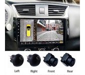 Cámara de coche 360 Cámara panorámica de visión envolvente 1080P AHD Derecha + Izquierda + Delantera + Sistema de cámara de visión trasera para