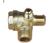 Válvula de retención del compresor de aire de fácil instalación de 3 vías Válvula de retención unidireccional roscada macho de aleación de cobre / ...