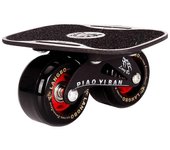 Classic Dazzle Drift Board Aleación de aluminio Free Line Drift Skates Scrub Antislip Skateboard Deck (Placa esmerilada, rueda negra) Negro 15.5*13...
