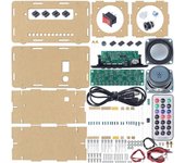 Kit de altavoces Bluetooth DIY LED FM Radio USB Mini amplificador de sonido doméstico con pantalla digital Proyecto de soldadura (negro)