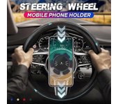 Soporte magnético para teléfonos para volantes de automóviles, soporte universal para volantes para teléfonos inteligentes Gps Negro